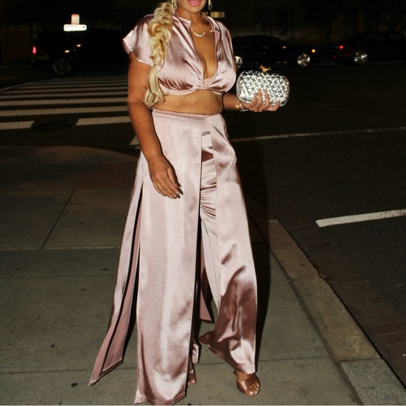 Andrea Iyamah Blush Pink Cutout Jumpsuit - Picture 7 of 7